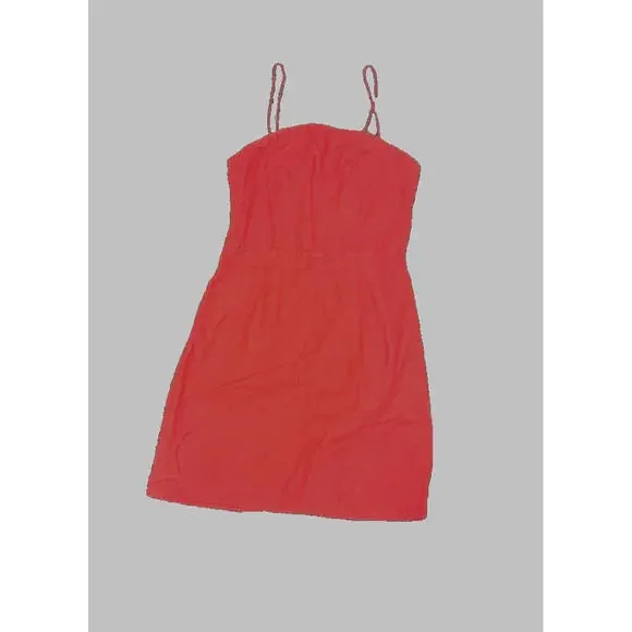 knee length dresses for ladies Mini Dress with Straps Red XXS